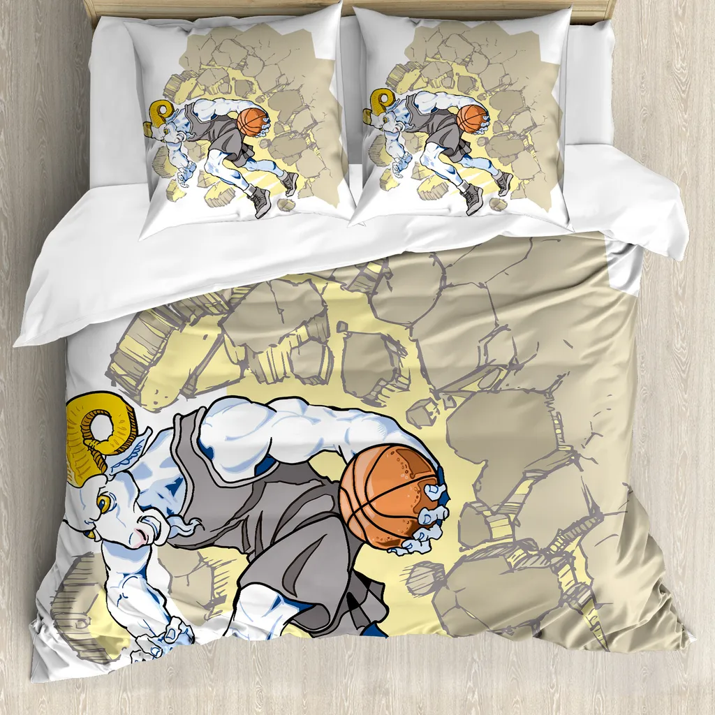 Set Letto ABAKUHAUS Sheep Basketball Antiallergico 155x220