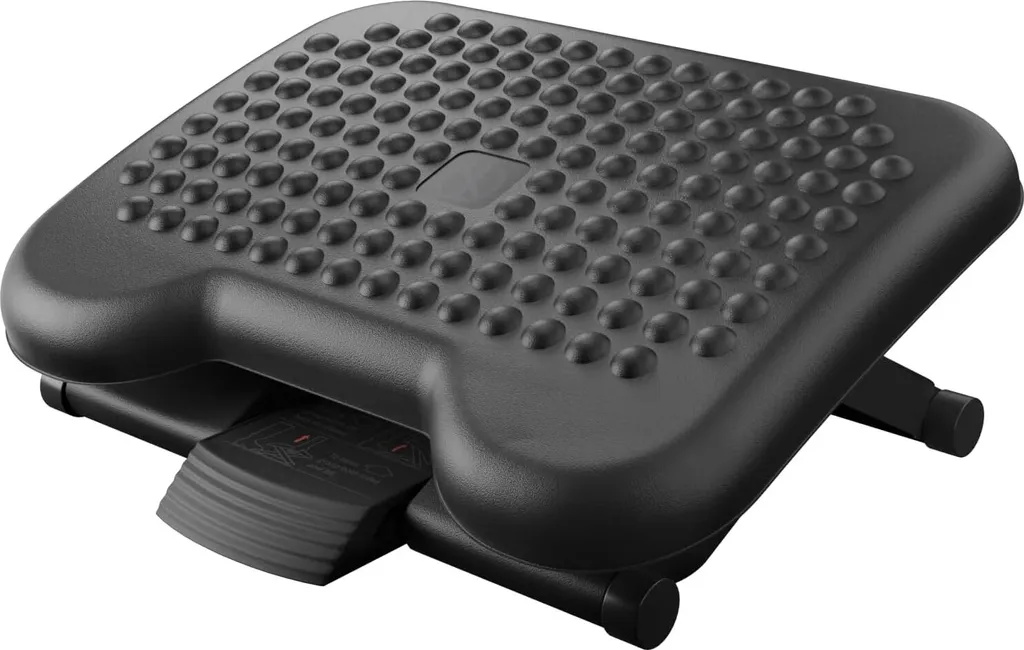 Repose-pieds de bureau ACROPAQ réglable avec surface de massage - Gris