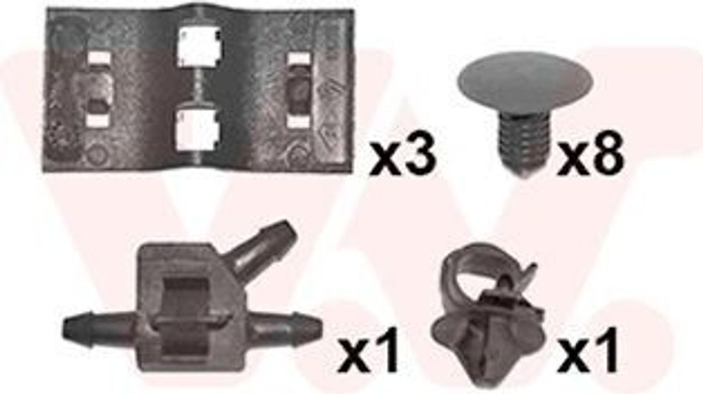 VAN WEZEL Montagesatz Motorhaube 4328797 Vorne für RENAULT Produktbild 