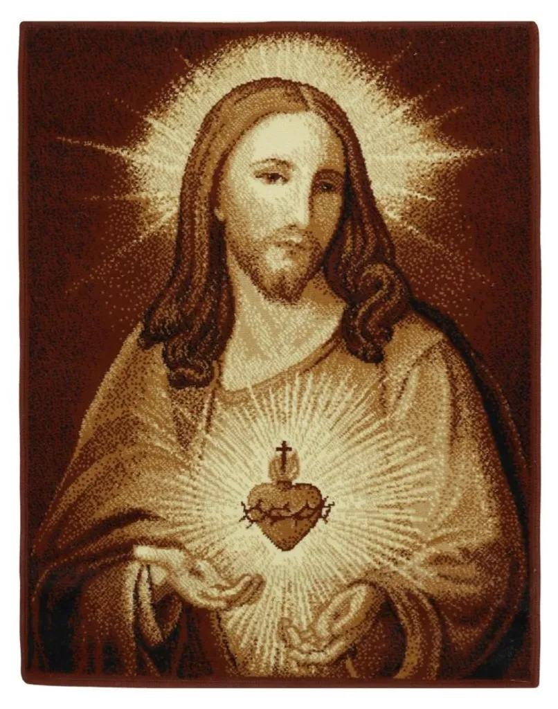 Tapis Sacré Cœur de Jésus 80 x 100 cm - Impression textile haute fidélité