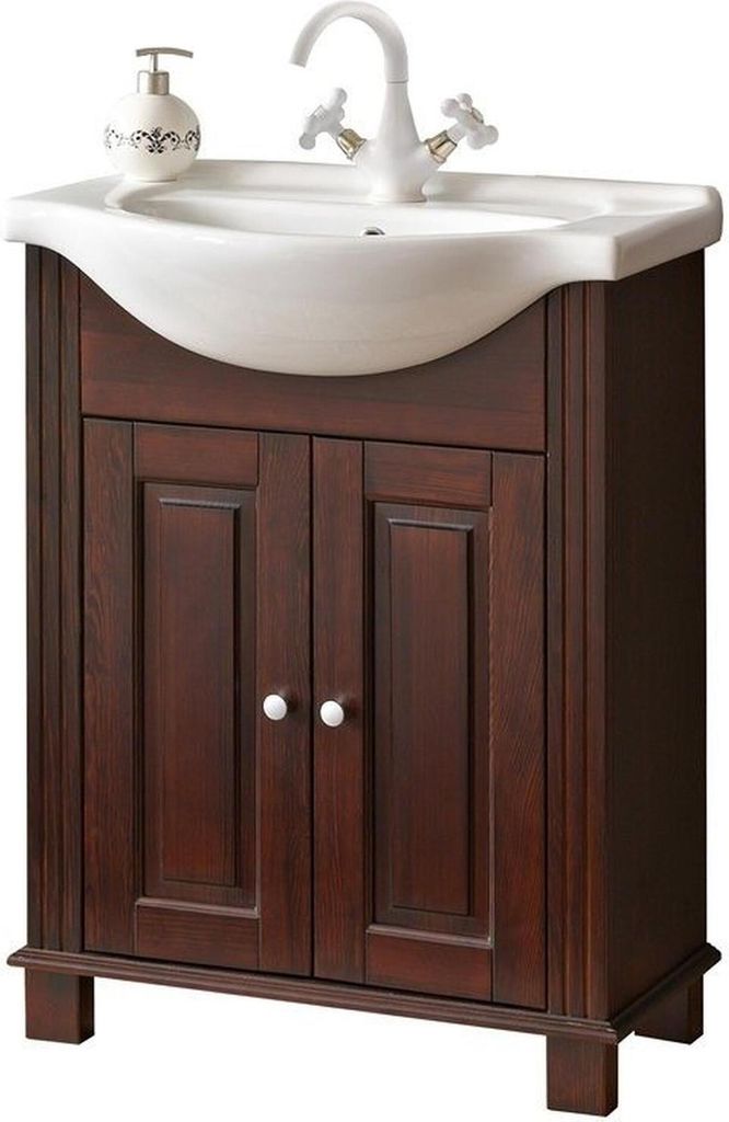 Szafka pod umywalkę RETRO 864 65 cm brązowa Zdjęcie produktu 