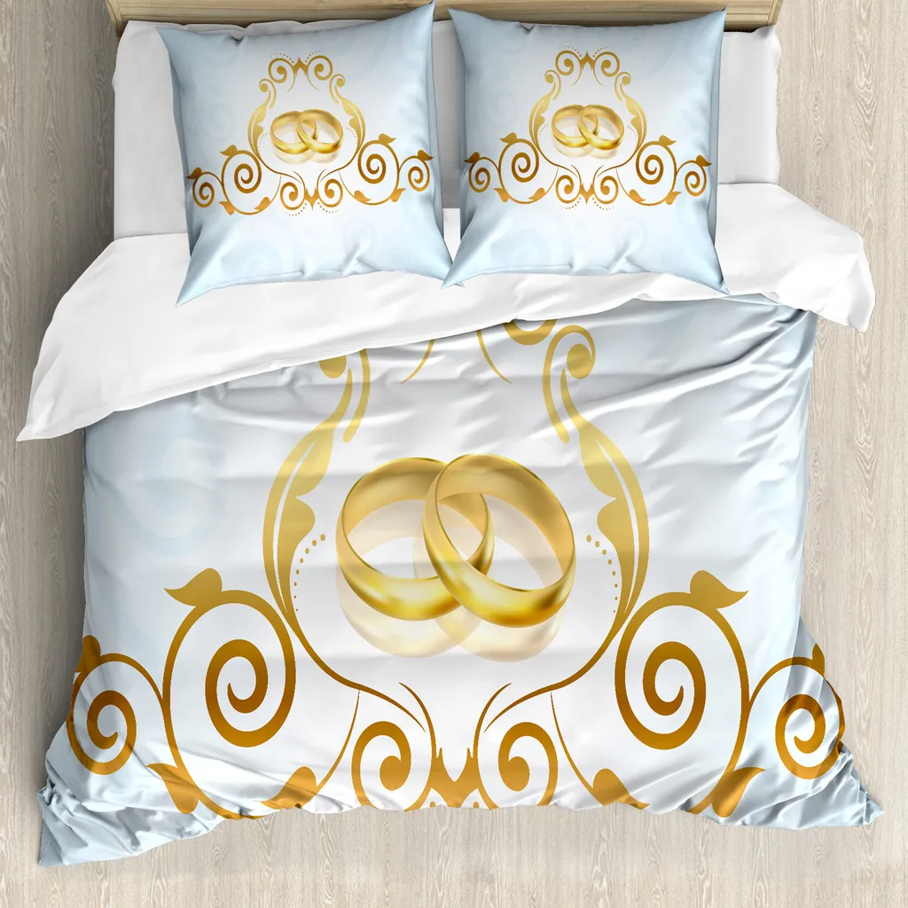Set Letto ABAKUHAUS Anelli Vintage | Copripiumino 200x200cm