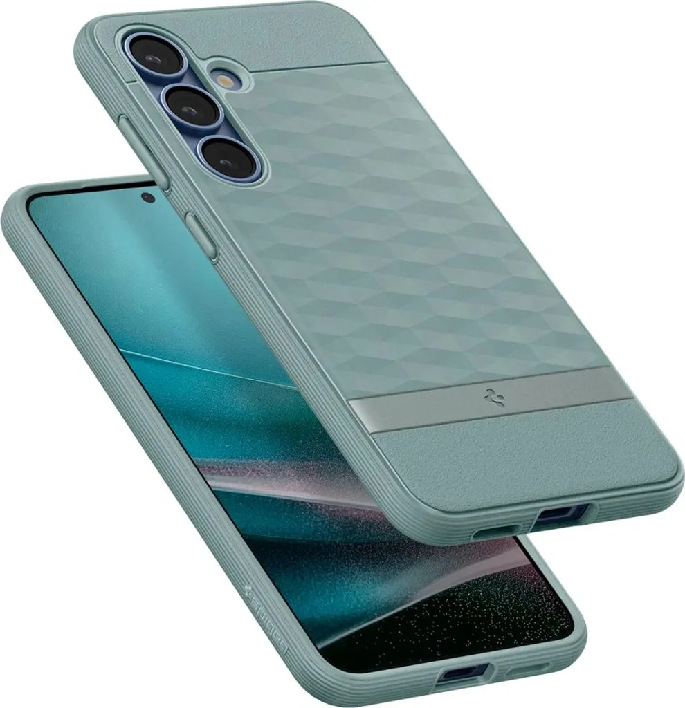 Coque Samsung S25+ Plus avec Grip Amélioré Spigen Parallax Mag Vert