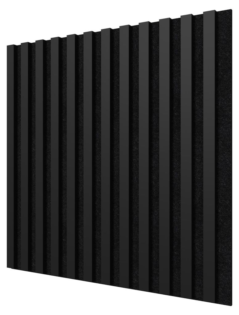 STEGU Linea PROline Akustik Wandpaneel Schwarz MDF Filz 600x605mm