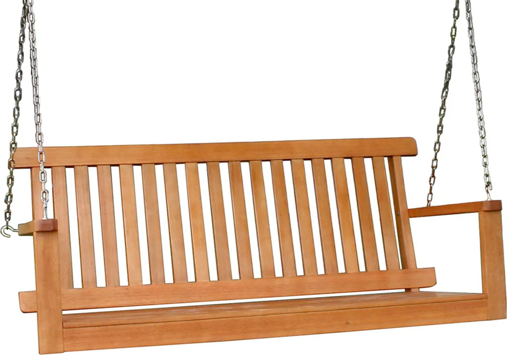 Aménager un coin détente avec le banc suspendu COLUMBIA en bois d'eucalyptus
