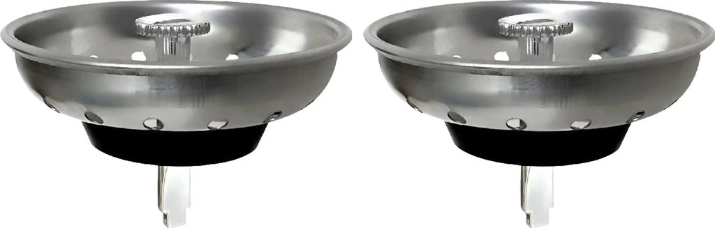 2 Stück Edelstahl-Abflusssiebstopfen für Küchenspüle, für Standard-Abflusssiebkörbe mit 3-1/2 Zoll Durchmesser und Abflussfänger am Boden au...