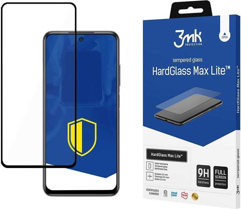 3mk HardGlass Max Lite für Xiaomi Redmi Note 10 Schwarz Produktbild 