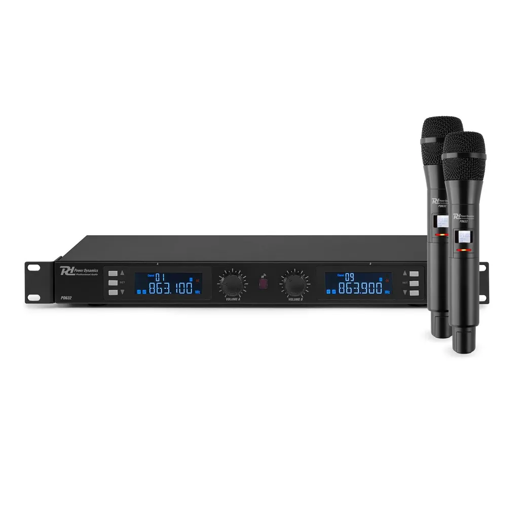 Pack Micro sans Fil Double UHF PD632H pour Conférence, Scène et Événement