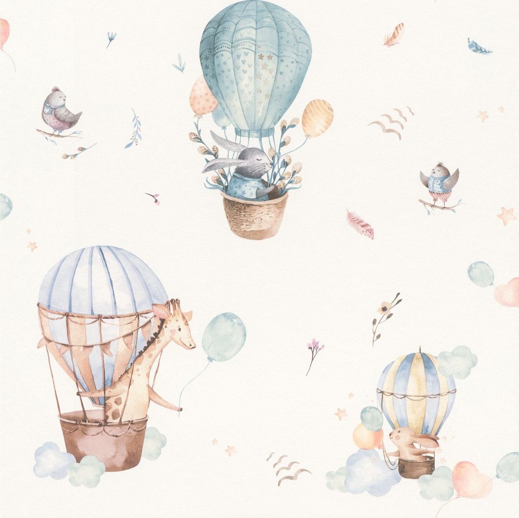 Rasch Vliestapete 300512, Kids World, Heißluftballons, Produktbild 