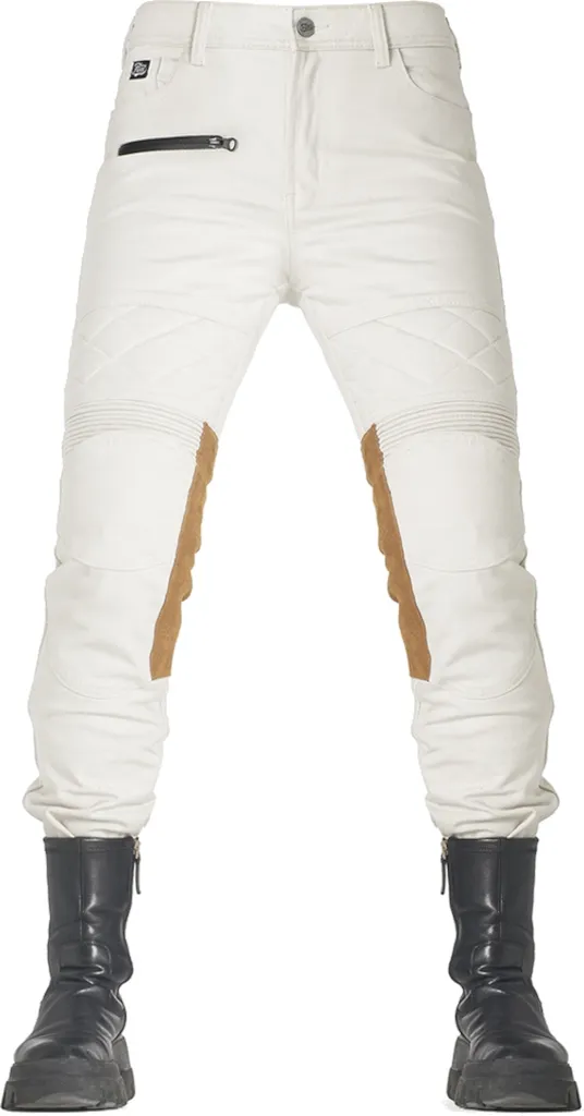 Pantalon textile moto femme blanc Fuel Sergeant 2 idéal pour le voyage