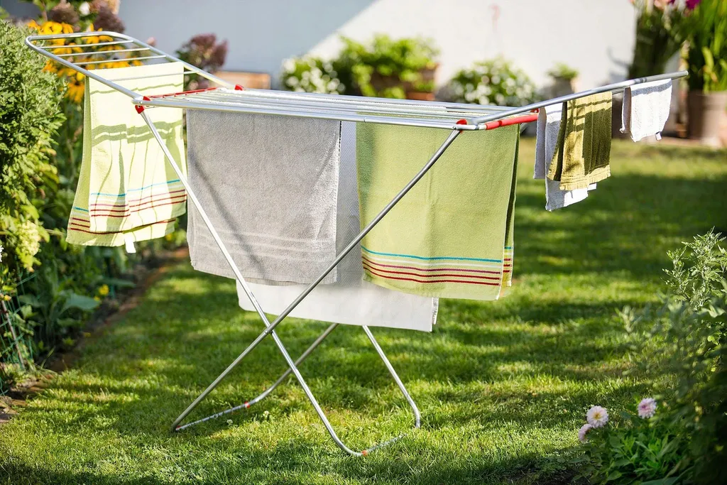 Étendoir à linge vertical pliable 175 cm grande surface de séchage - 4