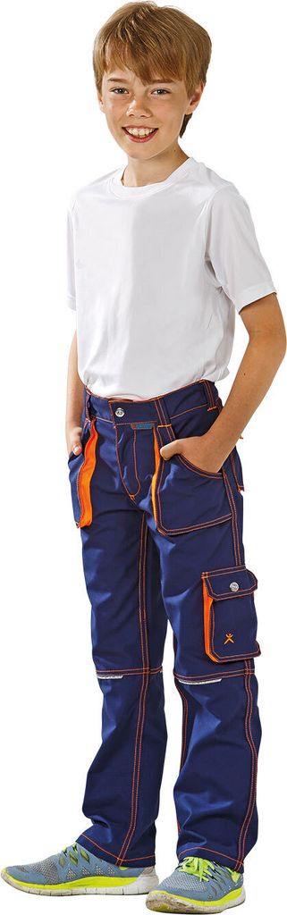 Planam Kinder-Bundhose Gr. 86/92 marine/orange Produktbild 