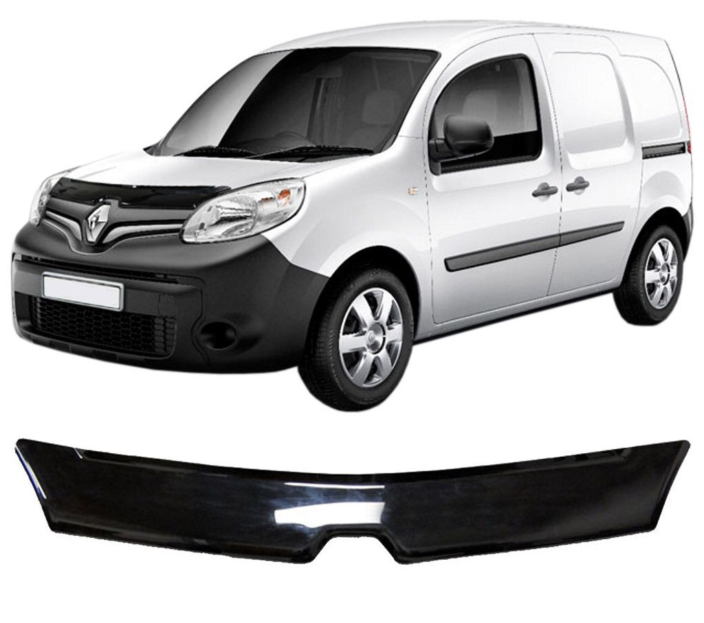 SCOUTT | Motorhaube Windabweiser Insekten Steinschlagschutz Für Renault Kangoo 2014-2021, Aerodynamisch, Einfache Montage, Getönt, Spezielle Halt...