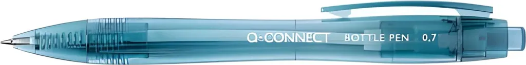 10x Q-Connect KF15001 Stylo à bille rétractable recyclé PET 0.7mm bleu
