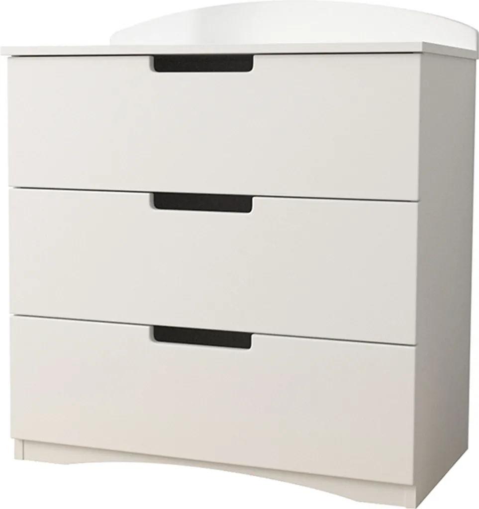 Commode à tiroirs étroite SLIEVE blanche meuble de rangement compact