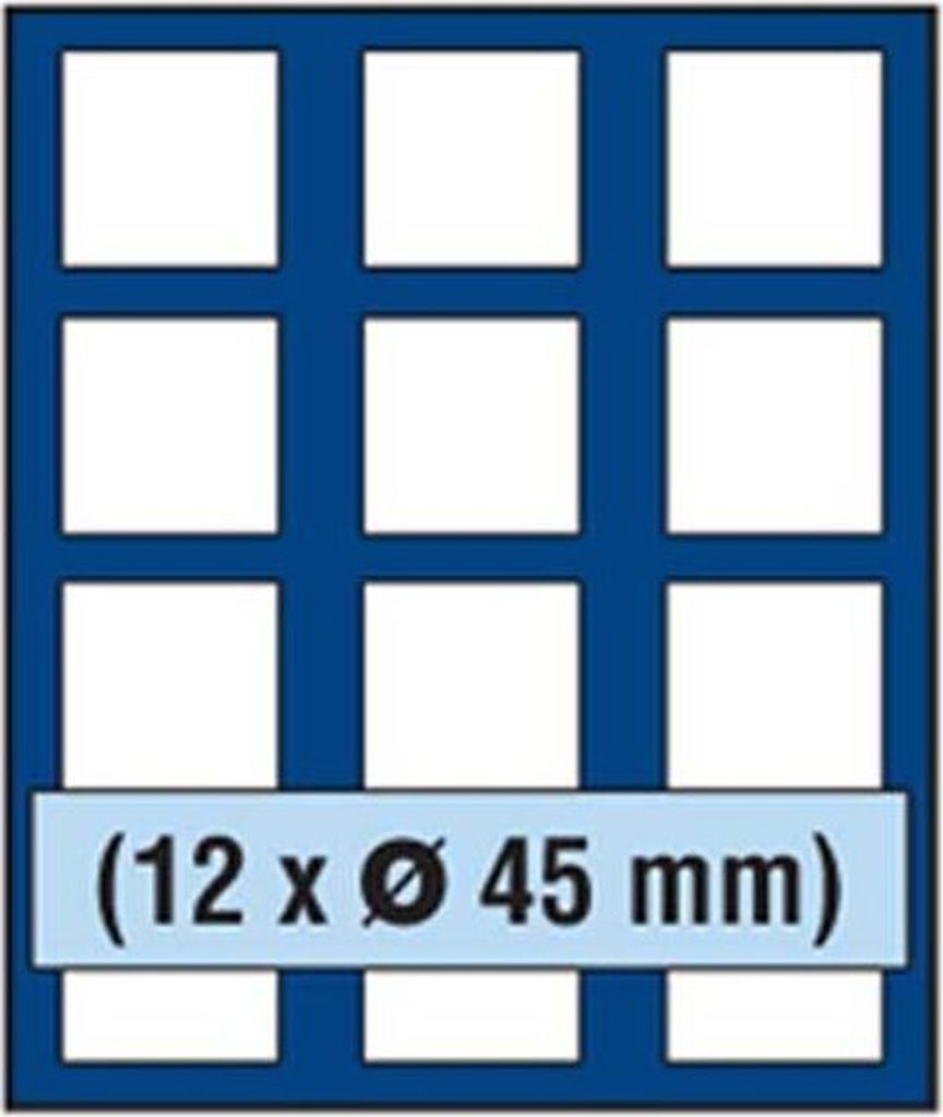 SAFE 6345 NOVA Element Münzbox für 12 Münzen mit 45 mm Durchmesser