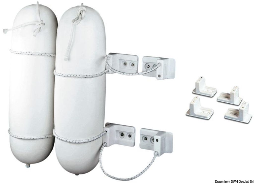 Set di 4 supporti per parafanghi in nylon, bianco, 1 pezzo Immagine del prodotto 