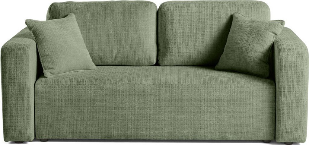 Best Möbel Miro - 2-sitzer Einzelsofa - aus strukturiertem Samt , Salbeigrün