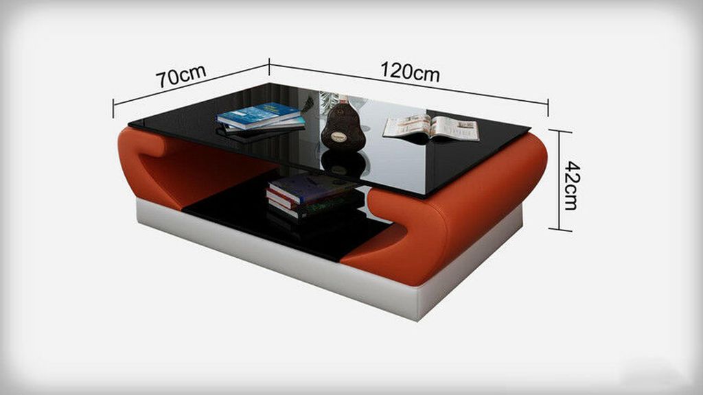 Tische Couchtisch Leder Glastisch Design Tisch Sofa Beistell Couch Farbe wählbar