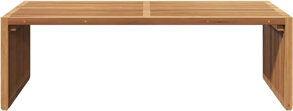 Table jardin teck massif marron 110cm : solidité face aux intempéries