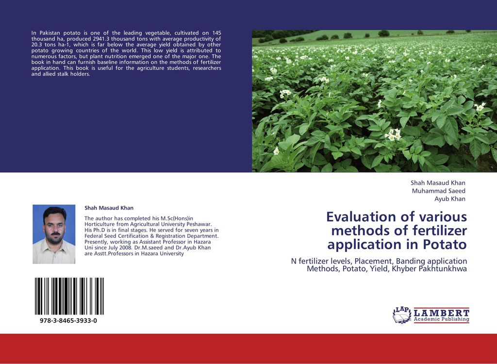 Evaluation of various methods of fertilizer application in Potato
