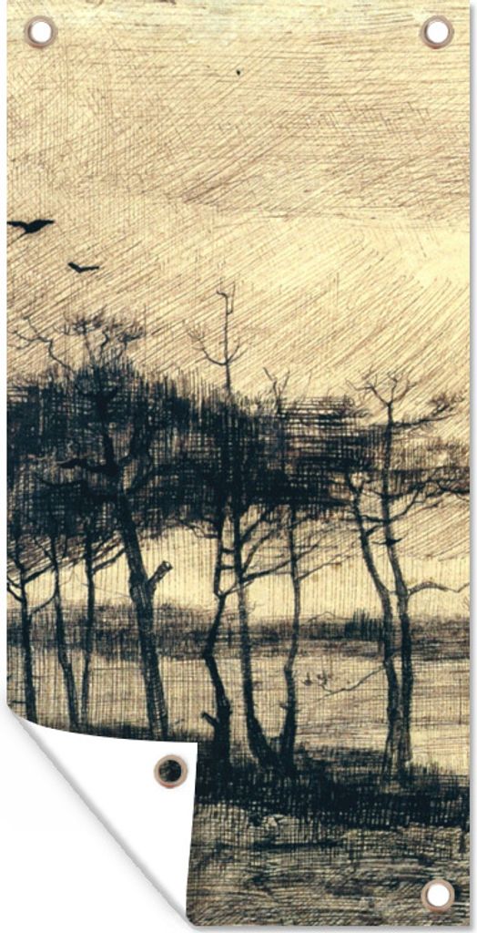MuchoWow 30x60 cm Outdoor-Poster Gartendeko Sichtschutz Garten Poster für den Garten Kiefern im Sumpf - Vincent van Gogh