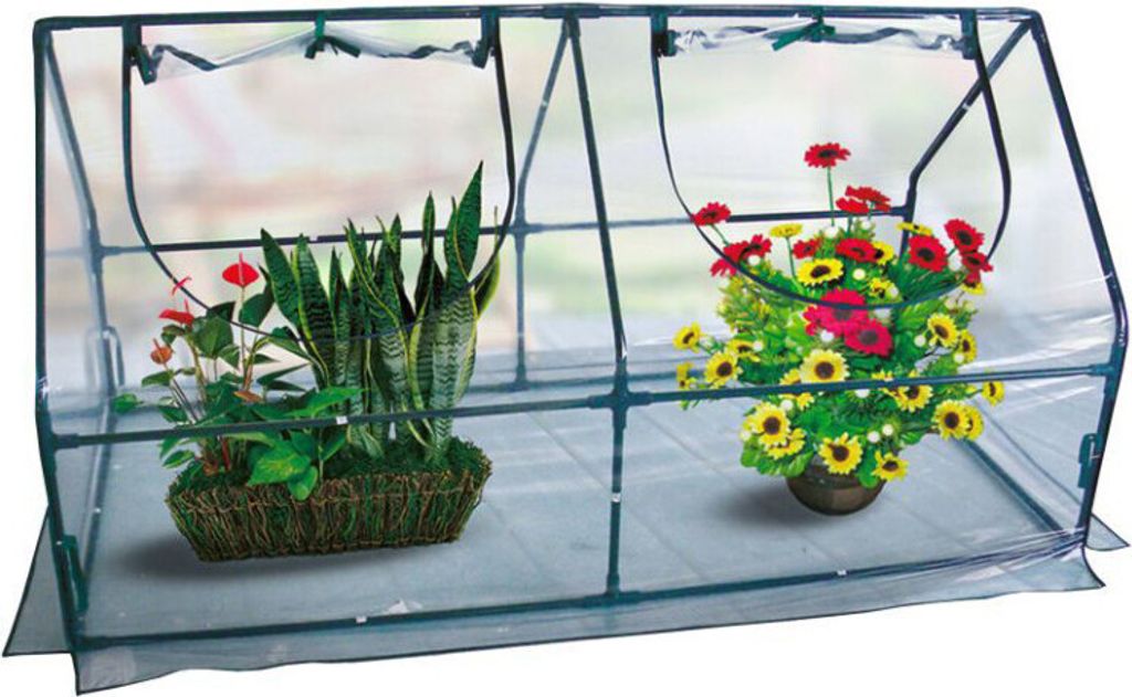 4iQ Folien-Pflanzgefäß Inspekt 120x62x60 cm PVC-Folie Anzuchtkasten Transparent