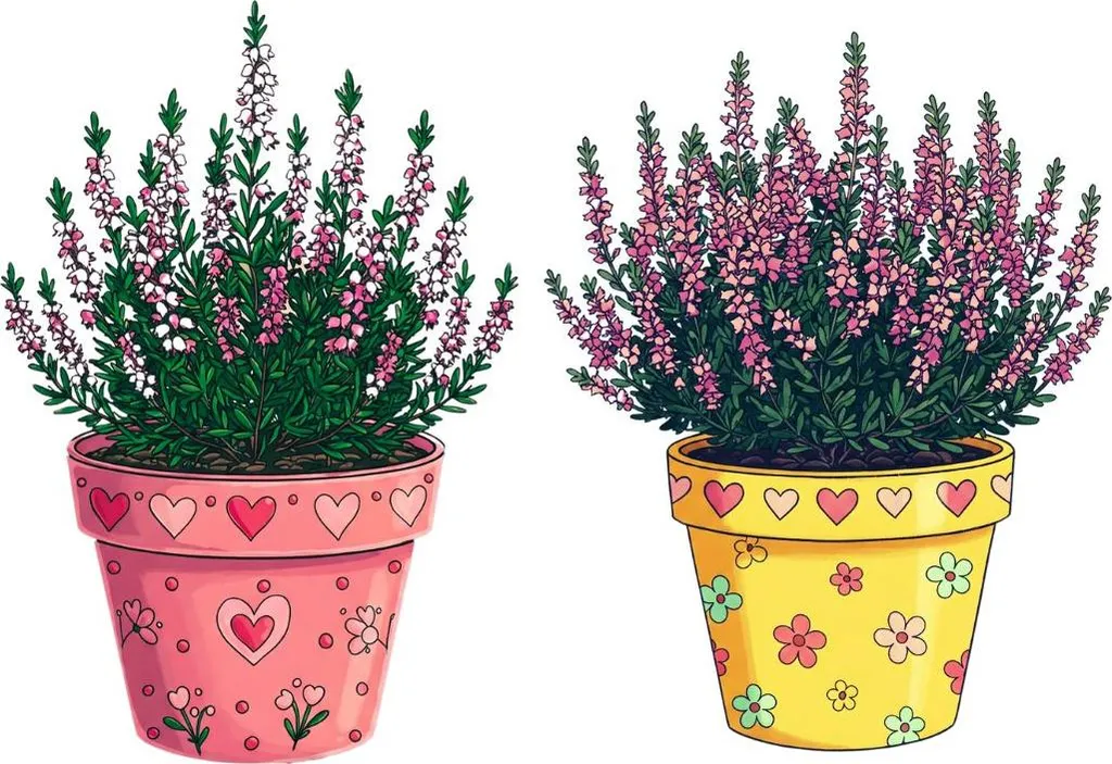 Fiori d'Erica Decorazione Finestra Grande A3 Bifacciale | Vetrofania