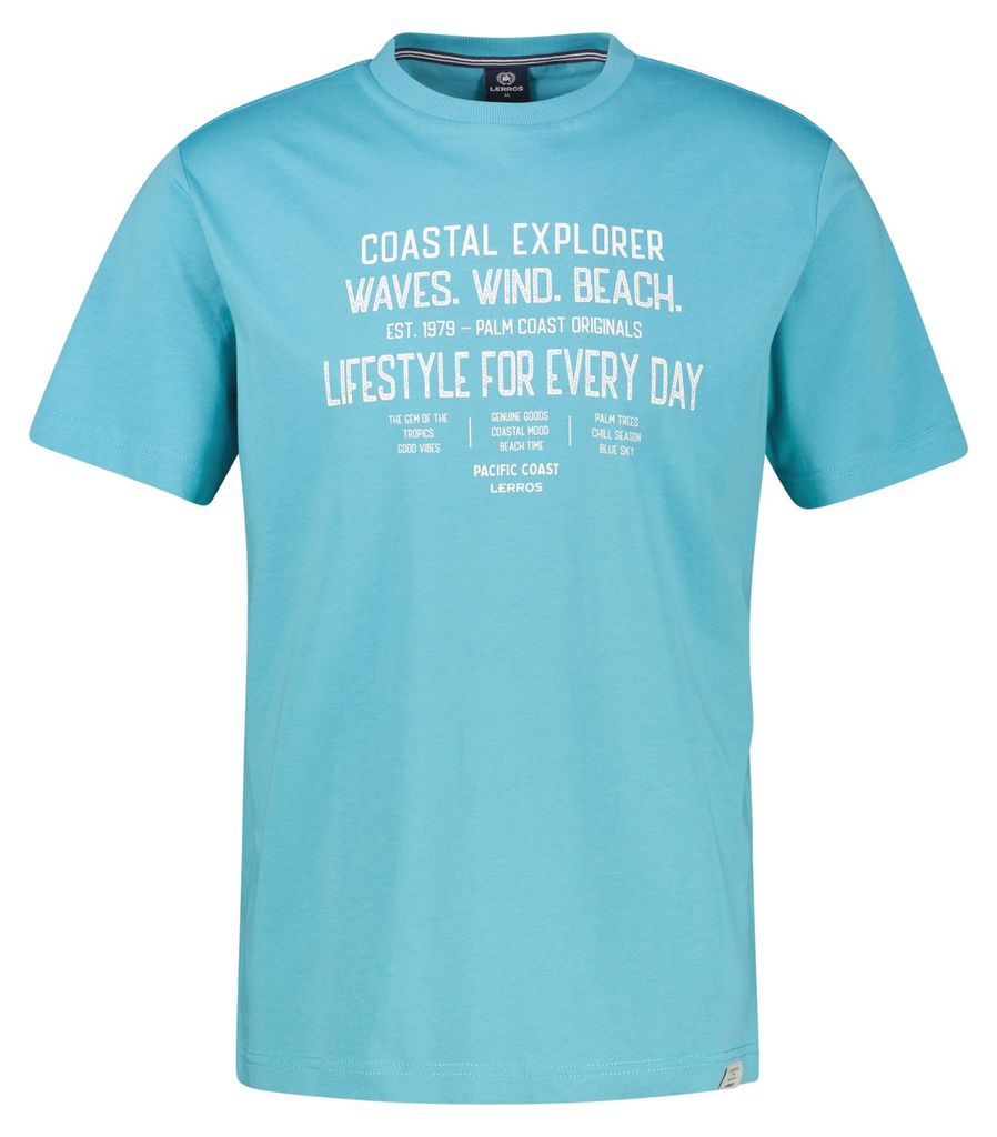 Lerros Übergrößen T-Shirt modisch türkis Print