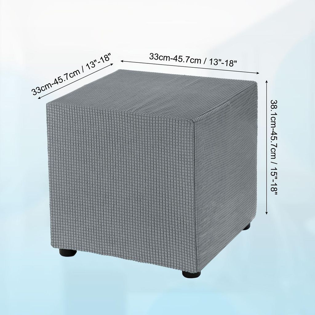 Schonbezug Hockerbezug, 33*33*38cm Hohe Elastizit?t Hocker Bezugfš¹r Fu?hocker, Stretch Bezug Waschbar Abdeckung š¹berzug Hocker Protector - Du...