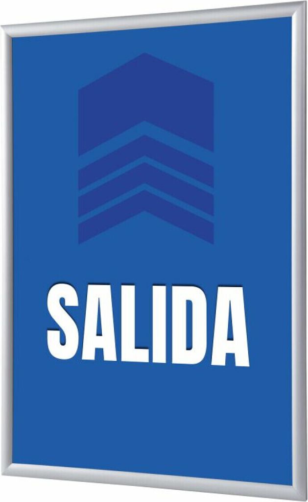 Showdown Klapprahmen - DIN A1 - Komplett-Set - Salida Spanisch - Blau/Silber