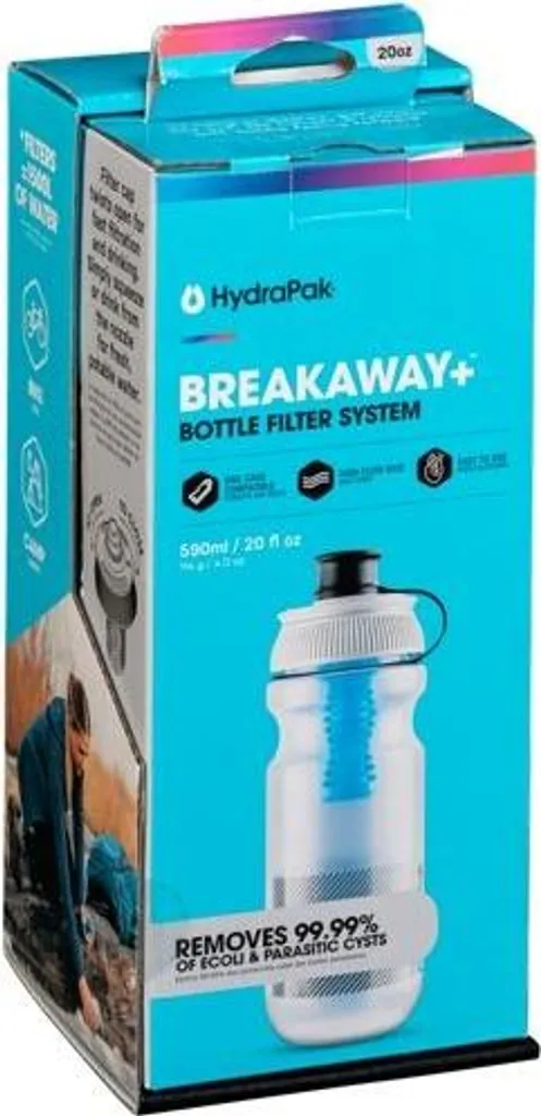 HydraPak Breakaway+ 600ml: Borraccia con Filtro per Ciclismo e Trekking