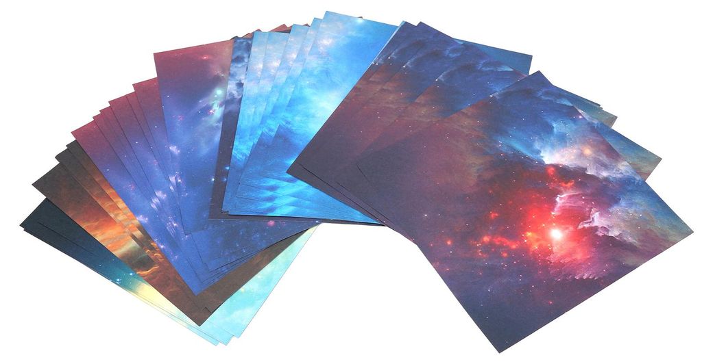 200 Blatt doppelseitiges Faltpapier, Weltraum-Sternenmuster, Bastelpapier für Schulkinder