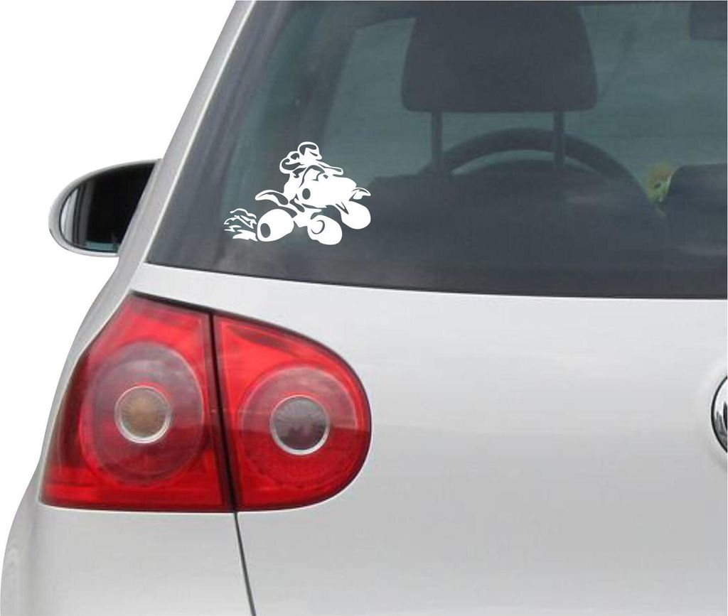 Aufkleber / Autoaufkleber - JDM - Die cut - ATVX ATV Quad Motocross Decal Laptop Fenster Sticker - weiß - 127mmx88mm