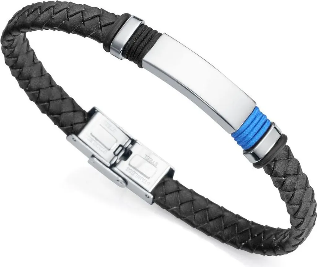 Bracelet homme Viceroy 6480P01019 hypoallergénique cuir et acier durable