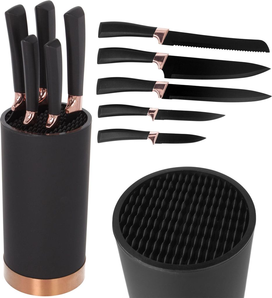 6-teiliges Messerset mit Ständer | Inklusive Kochmesser – perfekt für jede Küche!