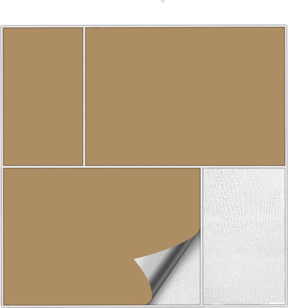 Kiwistar Fliesenaufkleber Hellbraun Seidenmatt - 20 x 40 cm - 100 Stück - Klebefliesen Fliesenmuster Stickerfliesen Wandfliesen überkleben