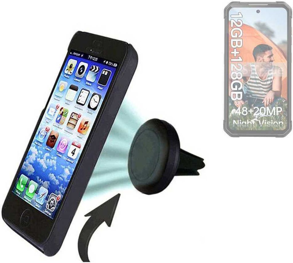 K-S-Trade Kompatibel mit iiiF150 Air1 Pro Auto Handy Halterung KFZ Halter Lüftungsgitterhalterung Air Vent mount Smartphone Halter