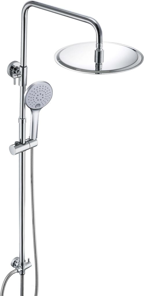 JOHO 304 Edelstahl Duschsystem ohne Armatur, Chrom Produktbild 