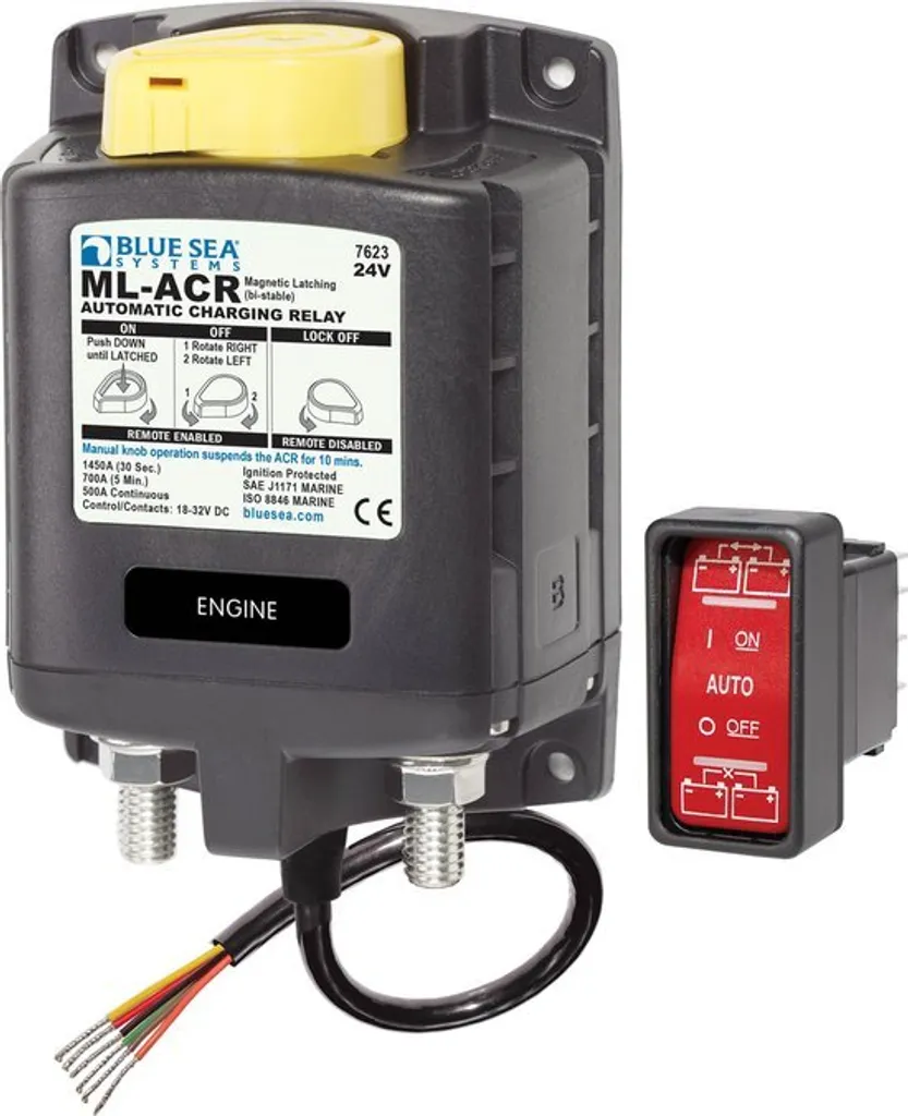 Relais de charge automatique Blue Sea ML-ACR 24V 500A - Modèle 7623