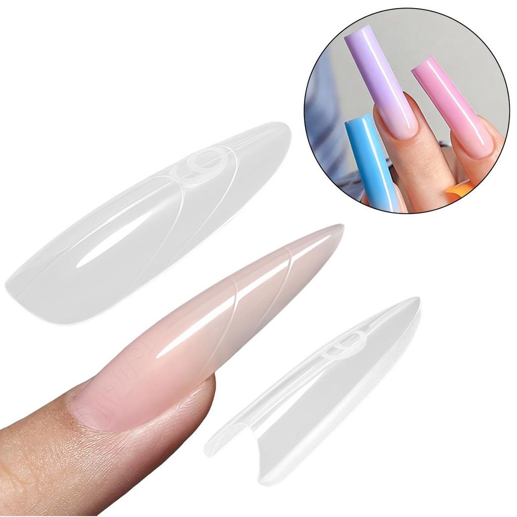Dual Nail Forms Set mit 240 transparenten Formen | Produktbild 