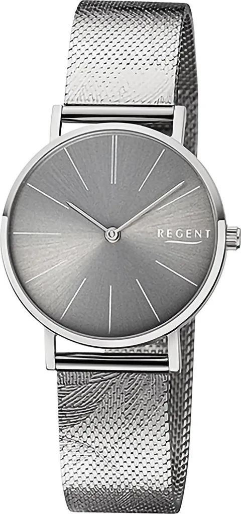 Orologio da polso Regent da donna in acciaio inossidabile con bracciale analogico in metallo a maglie argento URBA899