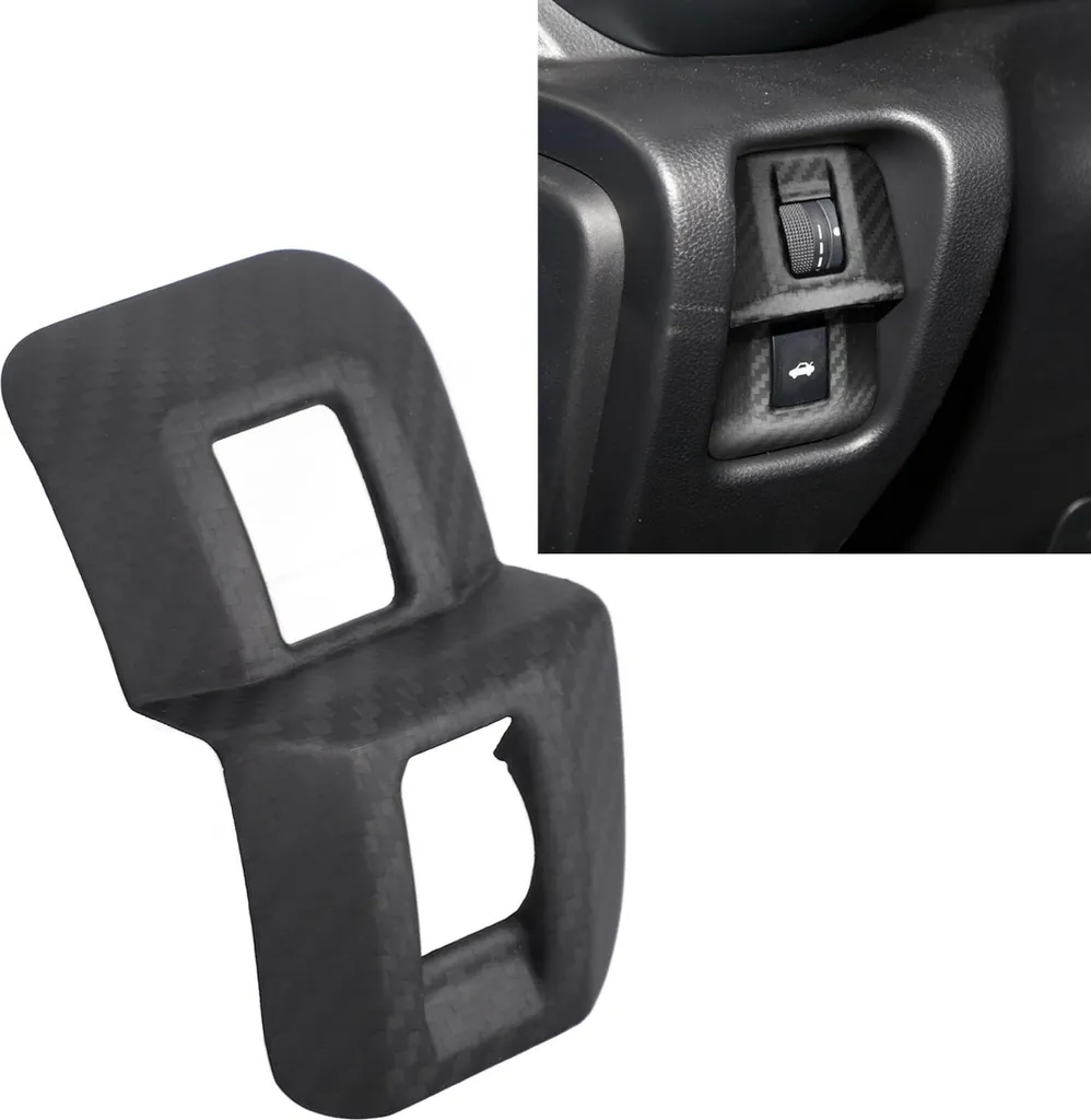 Cache Bouton Coffre Fibre de Carbone Sèche pour Subaru BRZ - Mat - 5