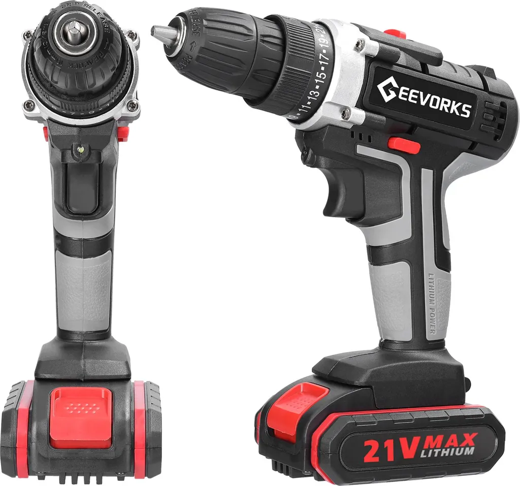 Perceuse visseuse dévisseuse multifonction avec deux batteries lithium 18V - 5