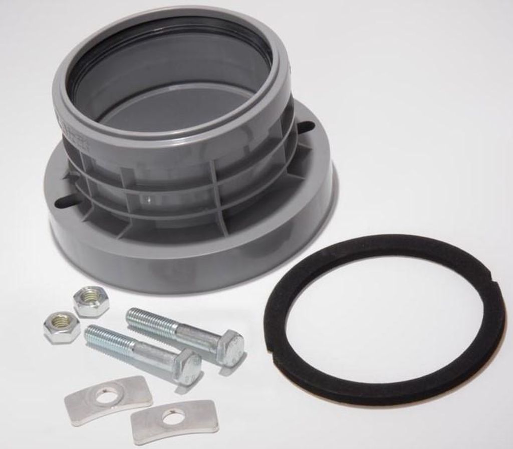 HT-Flansch-Adapter DN 110 X 110 Für Gussreinigungen Inkl. Dichtring