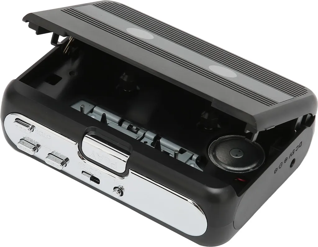 POENVFPO Lecteur Cassette Stéréo Portable avec Auto-Reverse - Noir