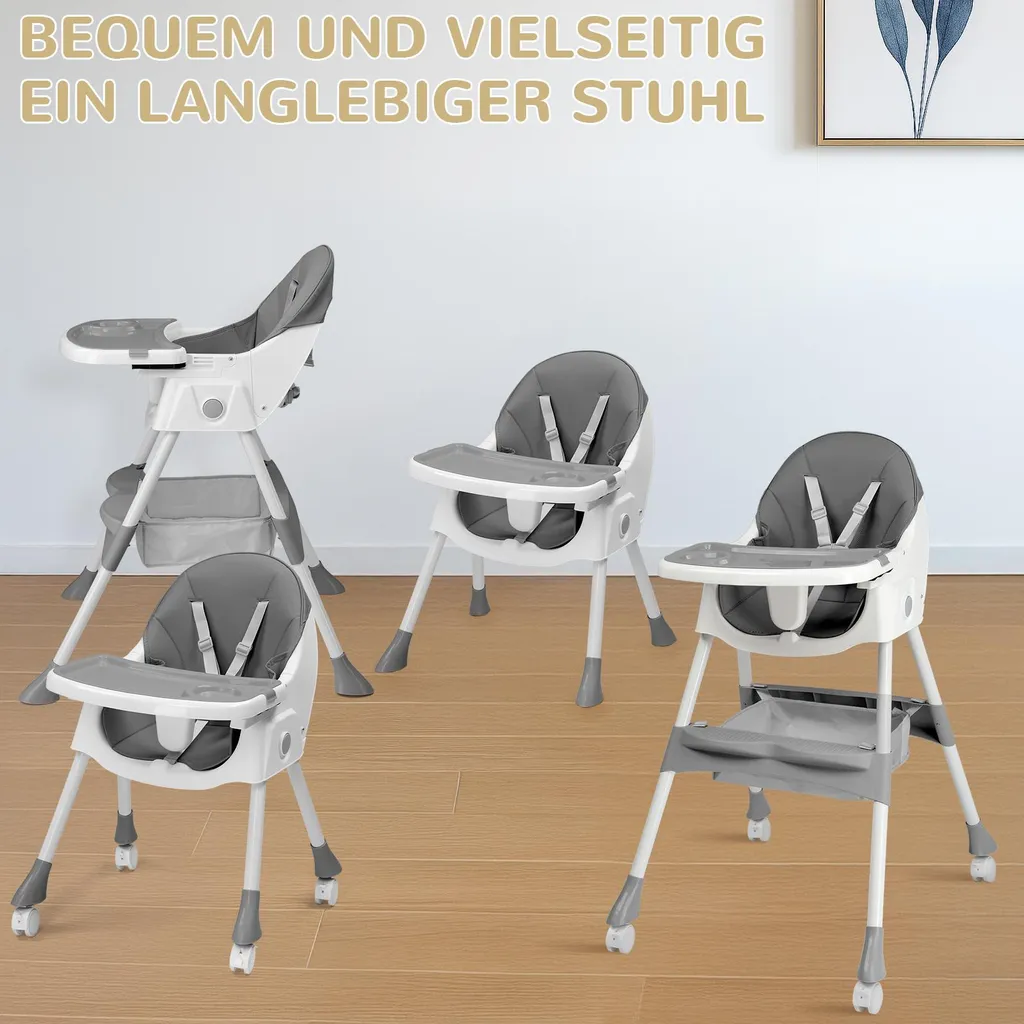 Siège bébé réglable et pliable 2 en 1 avec harnais de sécurité FCH - 7