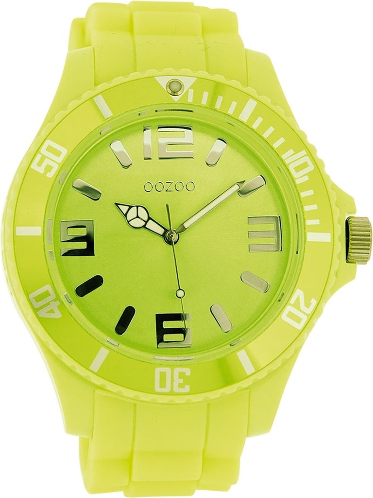 Oozoo Armbanduhr grün Silikon Timepieces Damen Analog-Quarzuhr UOC4347A