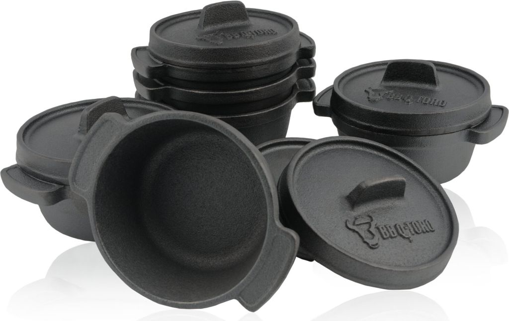 BBQ-Toro Serviertöpfe Set (6-er Pack) Ø 11 cm Gusseisen Produktbild 1