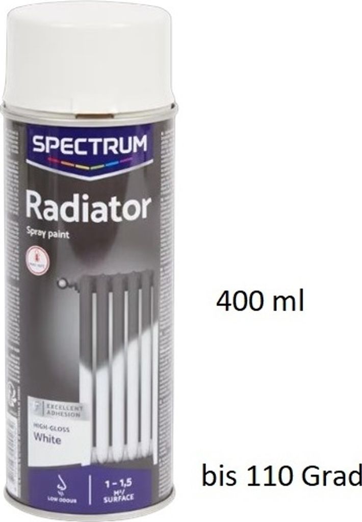 Spectrum Sprühfarbe für Heizkörper  400 ml | Weiß Produktbild 